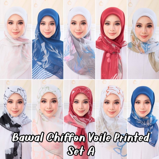 Bawal Chiffon Voile Printed / Anti Kedut 45'